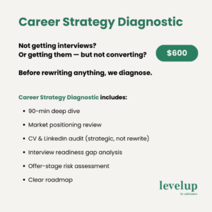 Not getting interviews? Or getting them — but not converting? Before rewriting anything, we diagnose.